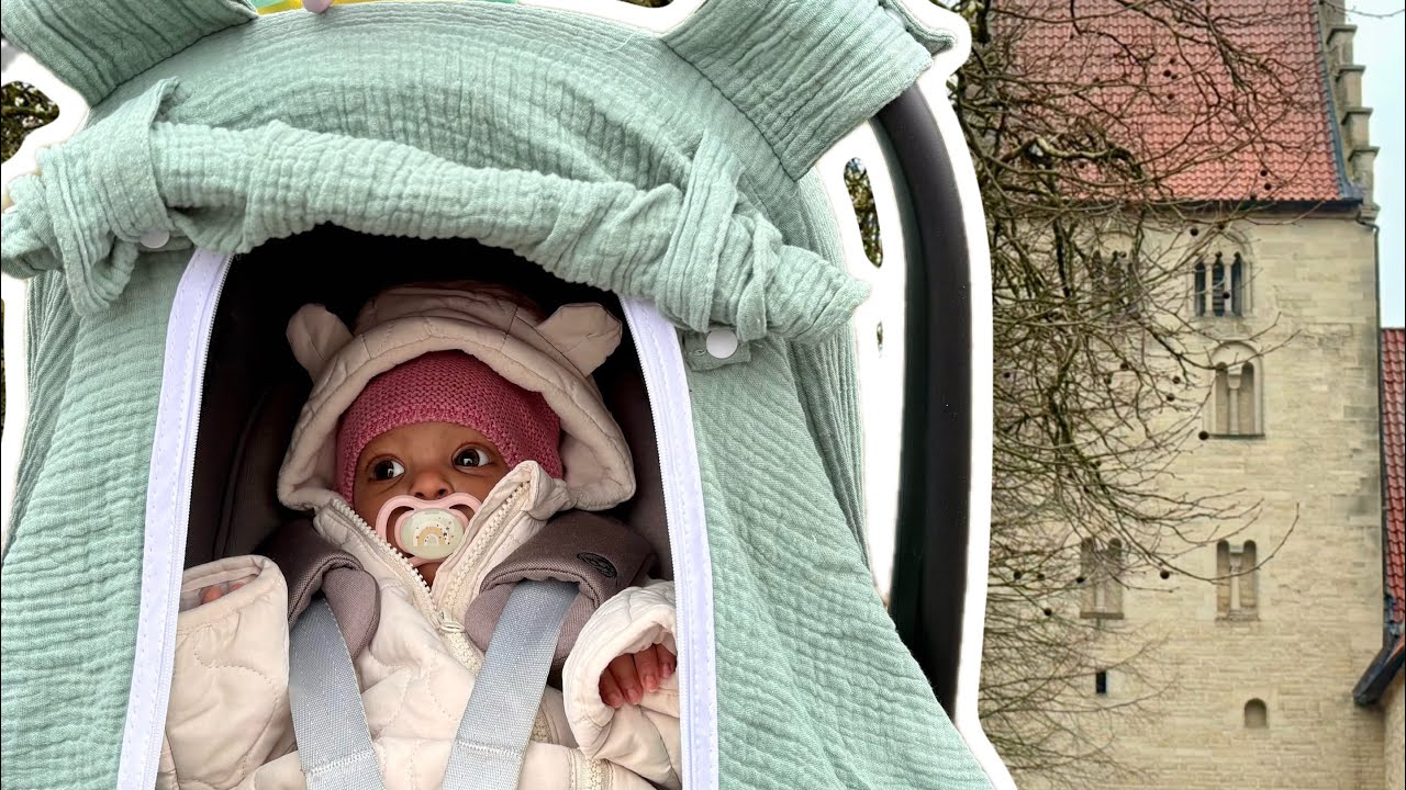 🌹Erster Spaziergang mit Reborn Baby KIAH 👶🏽 eine kleine Runde + ein Paket auspacken 📦 so süß! 🥰💕🐘🤩🫶🏼
