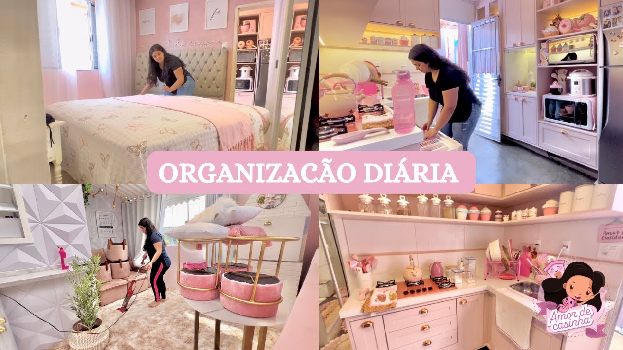 ORGANIZAÇÃO DIÁRIA! Um vídeo bem REAL de um dia comigo na casinha ❤️ Amor de casinha