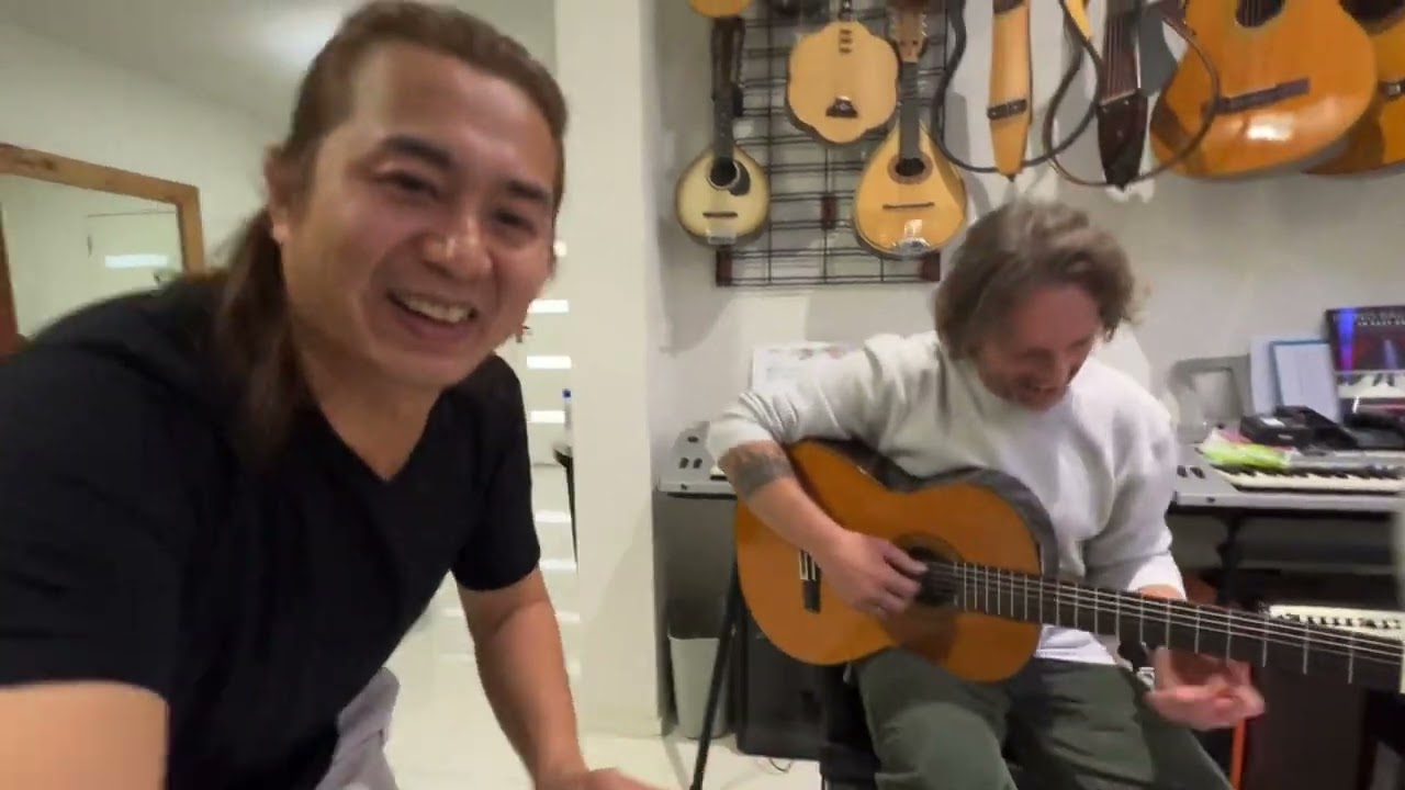 Marcus with a Matsuoka Custom Classical Guitar (1981)