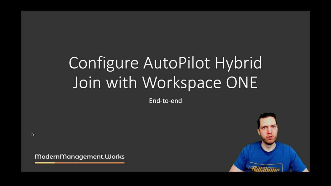 [Howto - with comments] -  AutoPilot Hybrid Join with Workspace ONE