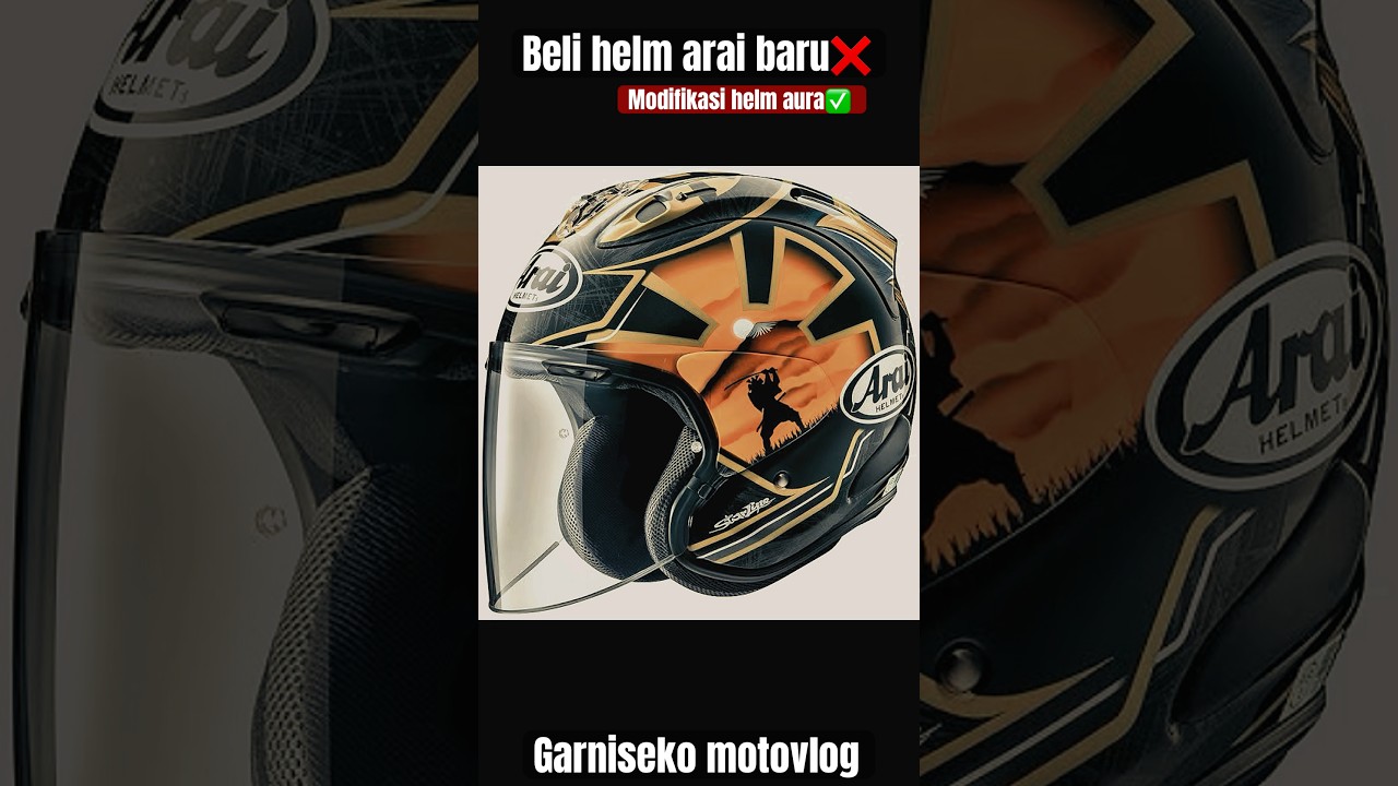 Modifikasi helm aura korean post jadi ala ala arai #modifikasi #modif #arai