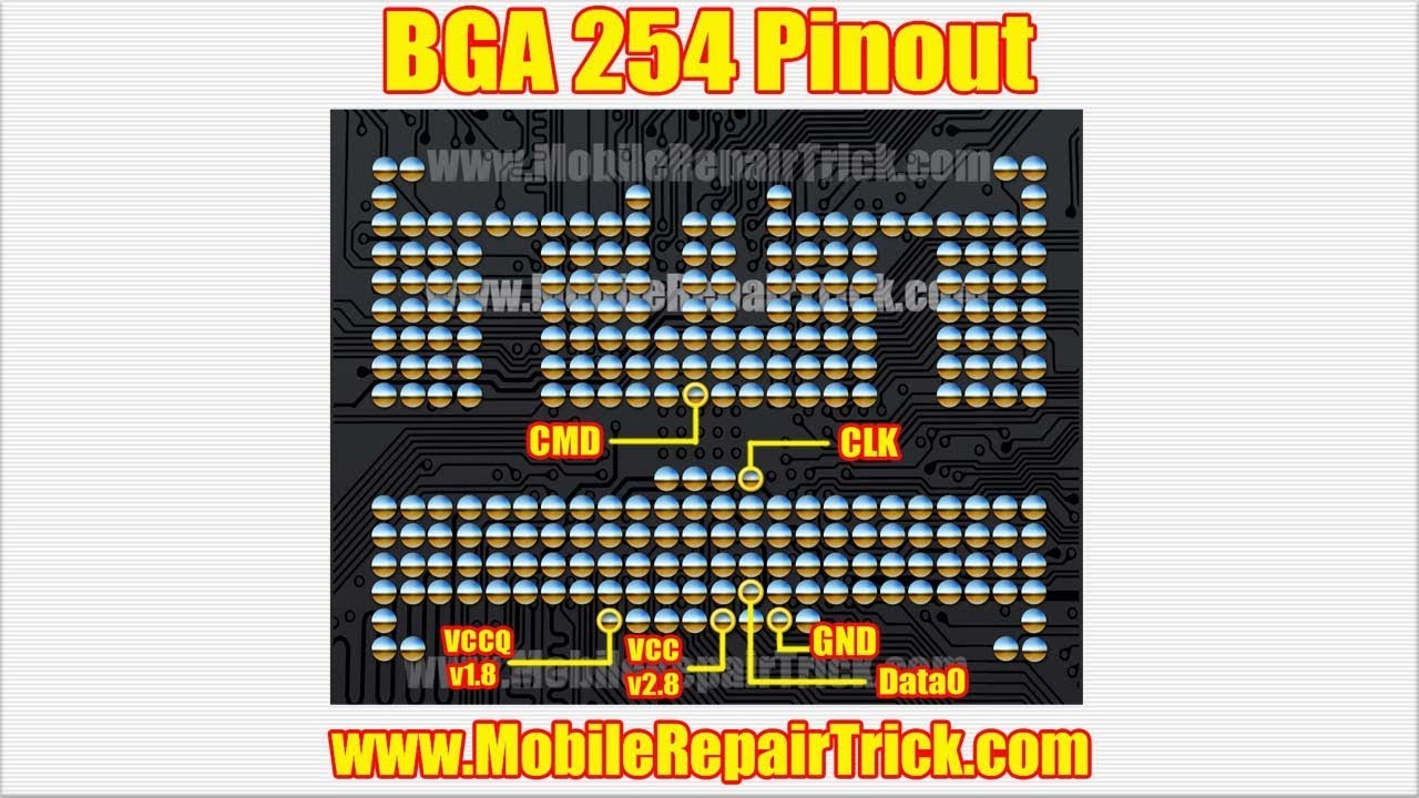 BGA 254 Isp Pinout | Emmc BGA 254 Isp Pinout