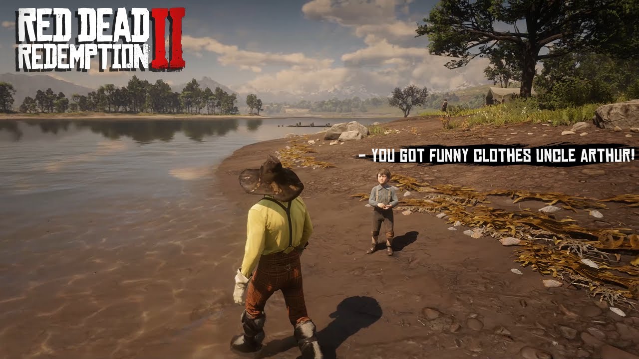 The Gang's Reaction to Arthur's Funny Outfit | RDR2
