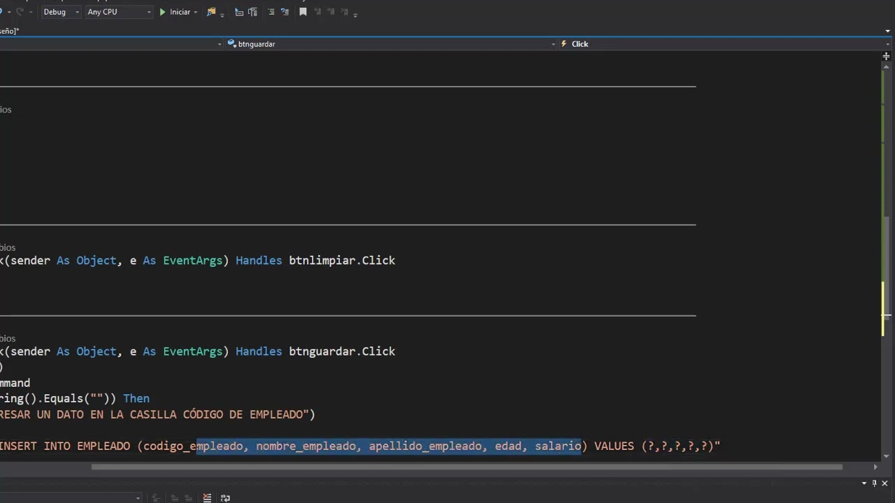 Ingresar datos por medio de un programa de VB Net hacia una BD de MS Access