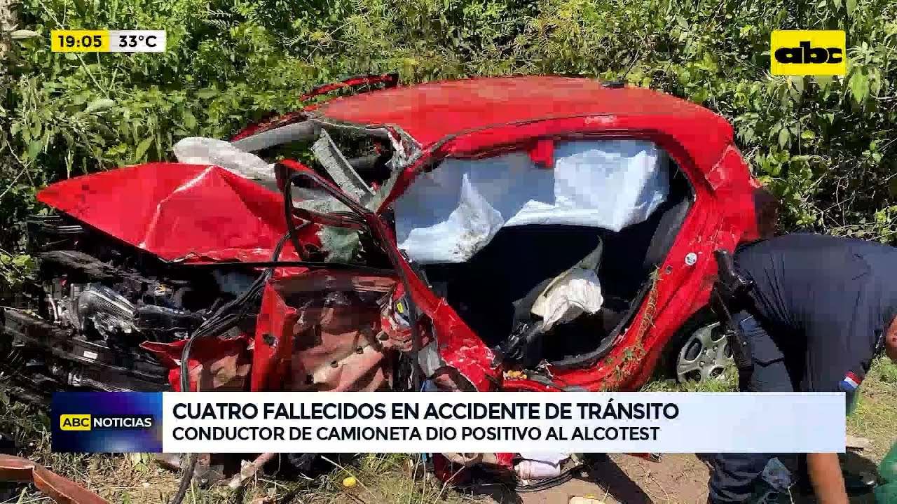 Cuatro fallecidos en triple choque en la ruta Luque-San Bernardino