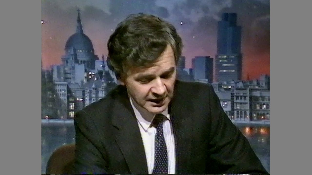 ITV Thames 22.12.1987 - Technical difficulties: continuity announcer Philip Elsmore filling airtime