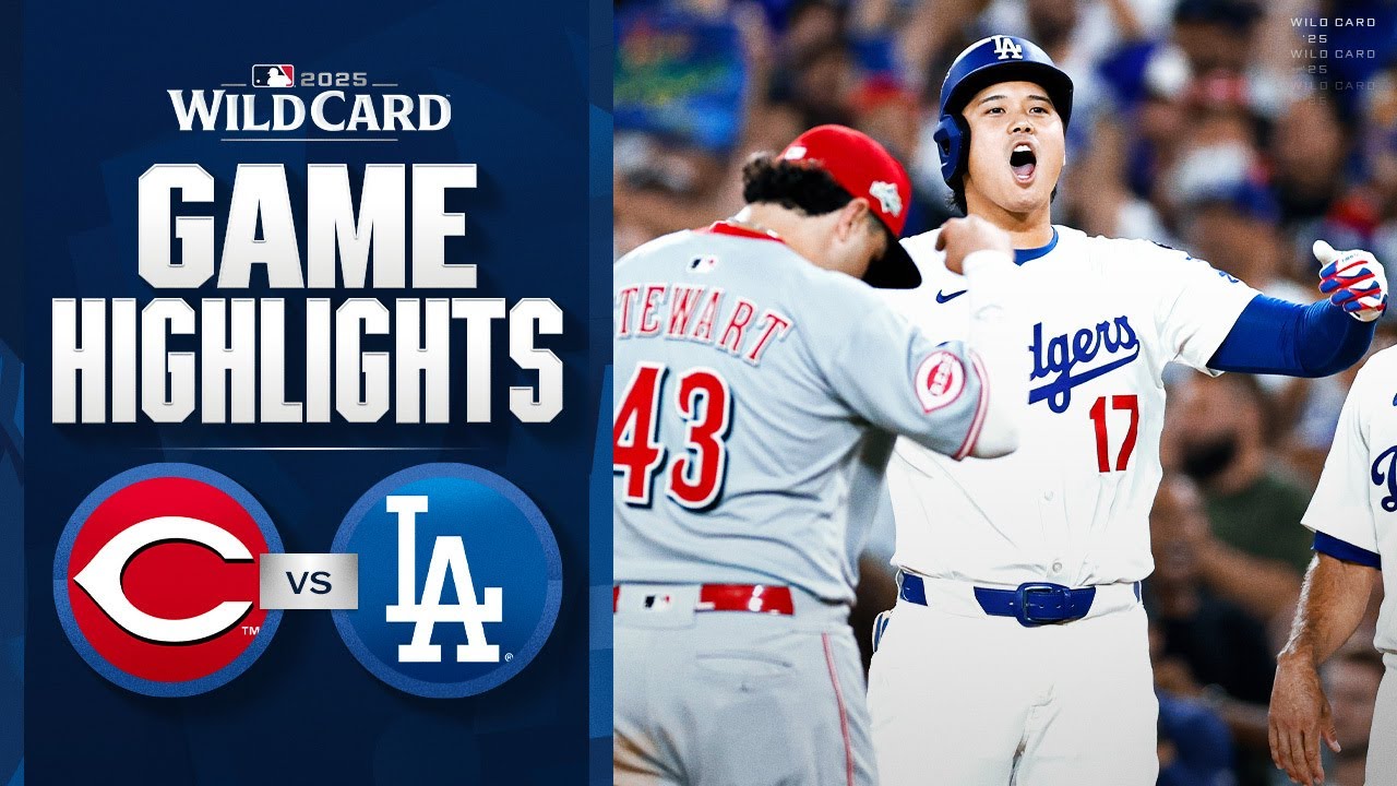 Лучшие моменты второго матча Wild Card NL Reds против Dodgers (1 октября 2025 г.) | Лучшие момент...