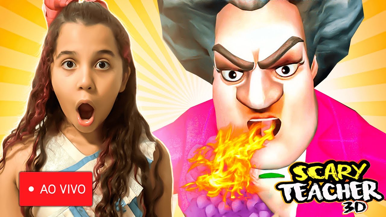 JOGANDO AO VIVO PROFESSORA DO MAL - Scary Teacher - Sarah de Araújo Games