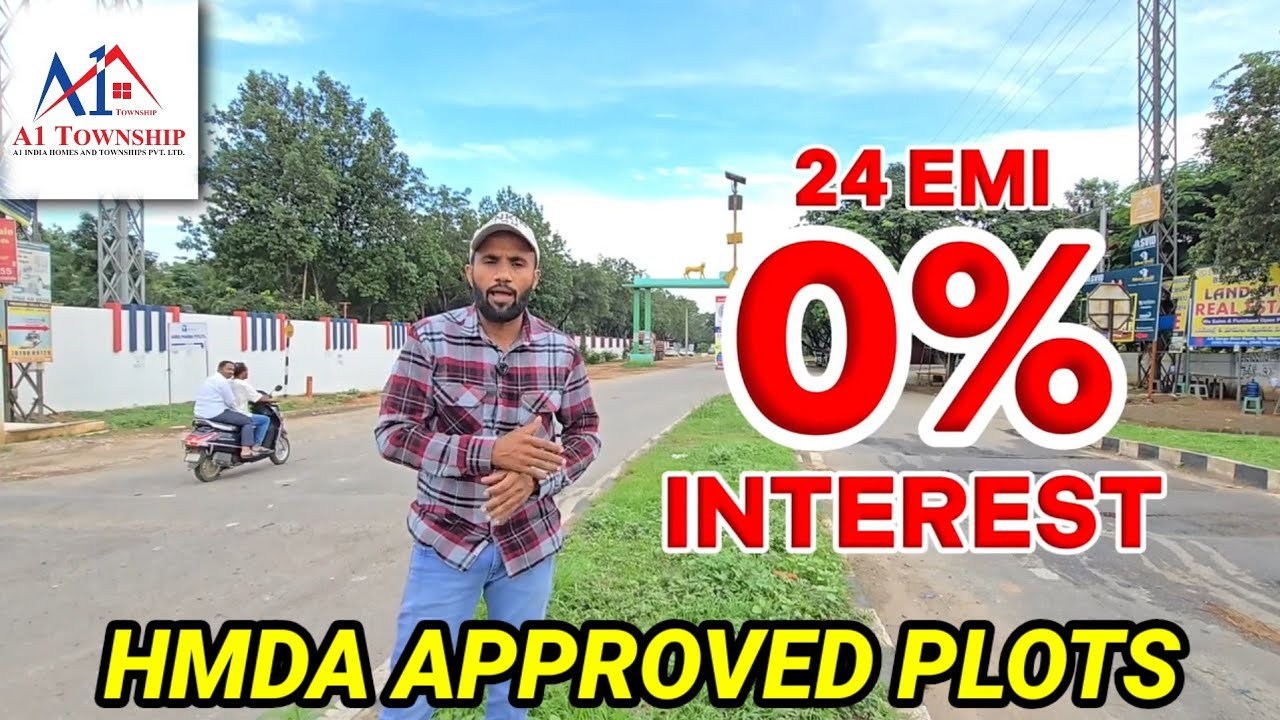 HMDA PLOTS FOR SALE IN JPDARGHA ||EMI 0%DOWN PAYMENT
