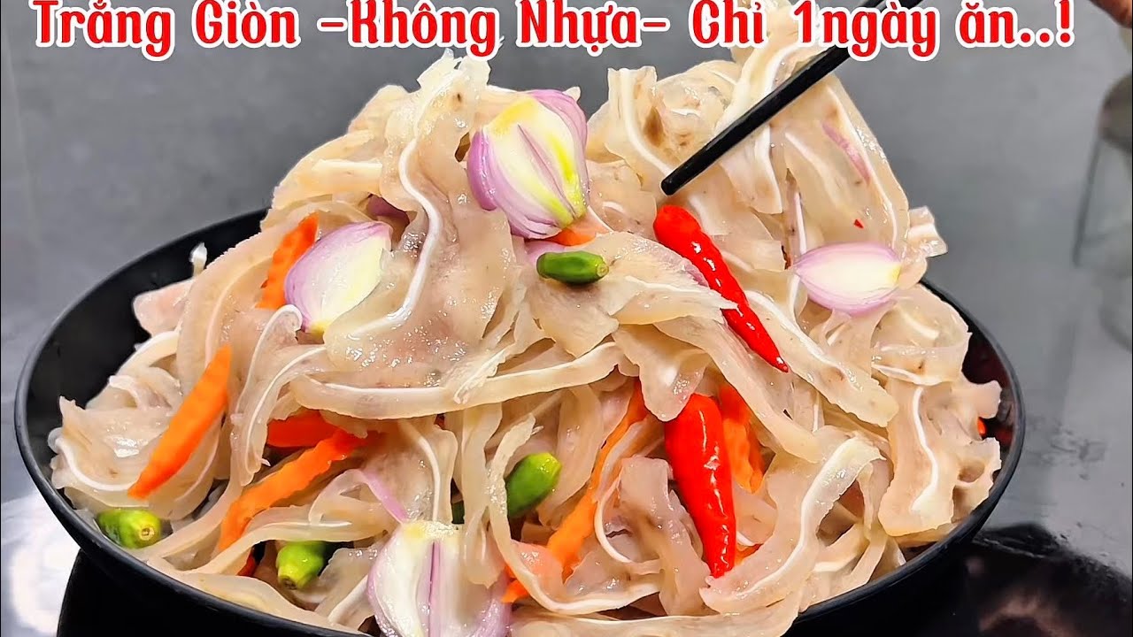 Cách Mới: Ngâm Lỗ Tai Heo Chua Ngọt Chuẩn – Trắng Giòn, Không Nhớt ,Không Hôi, Ai Cũng Làm Được..!