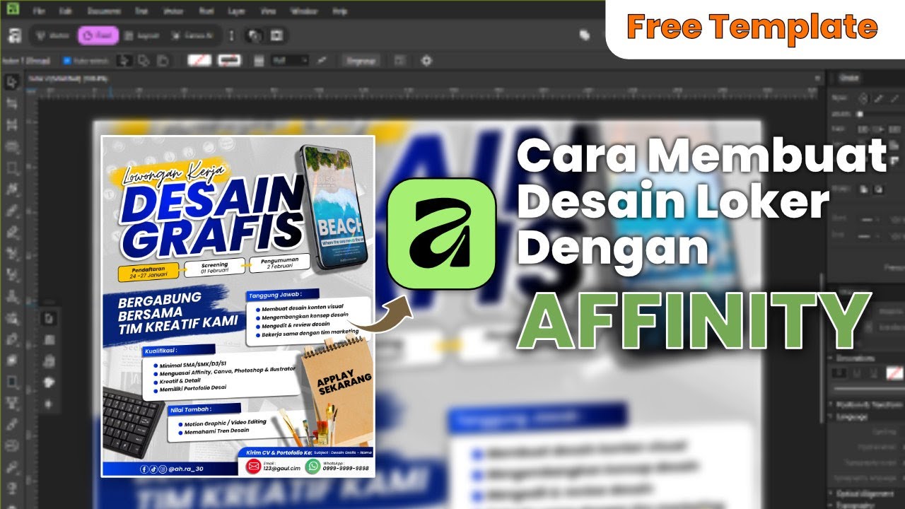 Cara Membuat Desain Lowongan Kerja Dengan Affinity