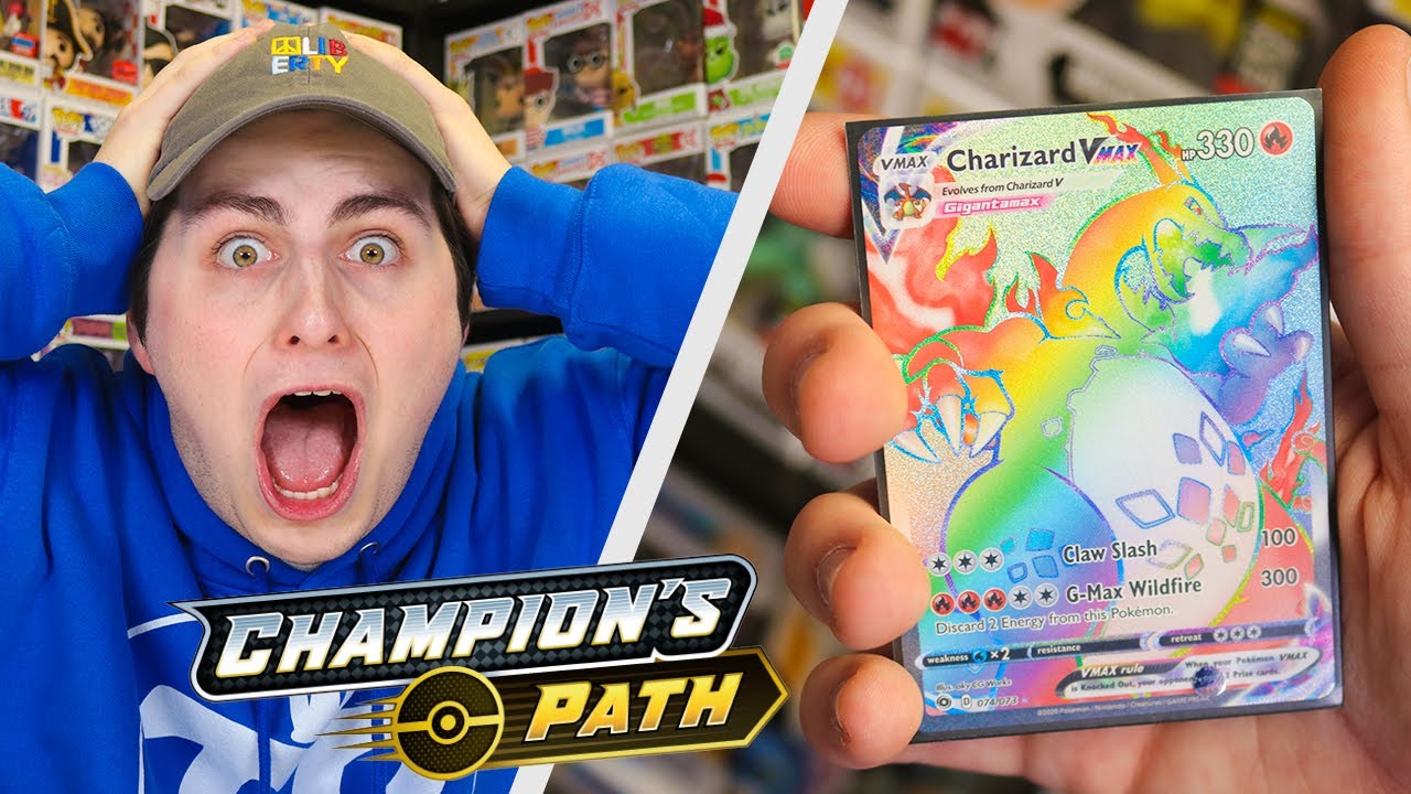 We Pulled the RAINBOW CHARIZARD VMAX from Champions Path!