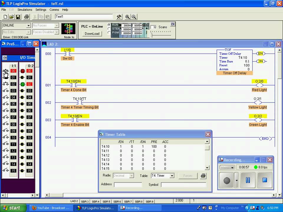 PLC timer off delay function