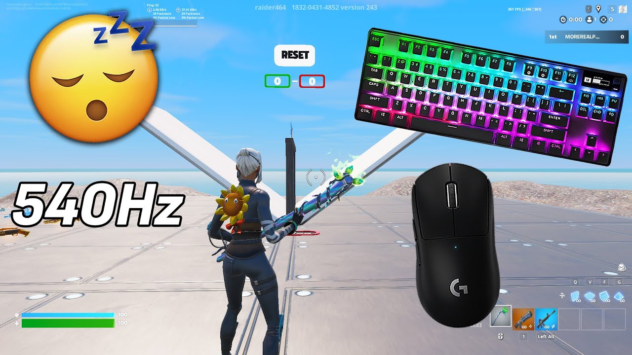 Steelseries Apex Pro TKL ASMR 🏆1v1 BuildFights 😴 Satisfying Keyboard Fortnite 360 FPS 4K