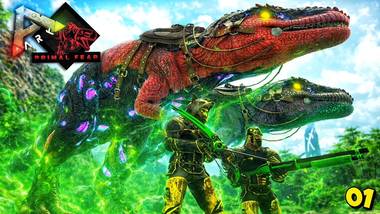 Demonic & Celestial Dino's Hunted Me on Day One In ARK Primal Fear Redwood 😭😭 ARK Primal Fear #1
