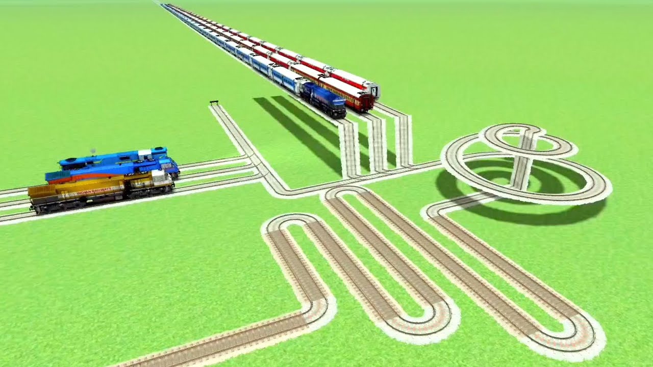 TRAIN CROSSIN CIRCLE MOST DANGEROU TRACK RISKY BUMPY 💖RAILROAD RAILWORK BEANG DRIVE TRAIN SIMULATOR 