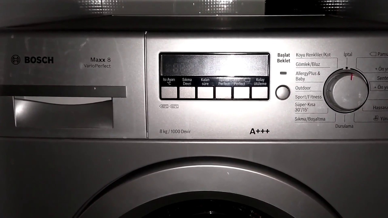 Bosch &Ccedil;amaşır Makinesi &Ccedil;ocuk Kilidi Aktifleştirme (Model: MAXX 8 / Vario Perfect)