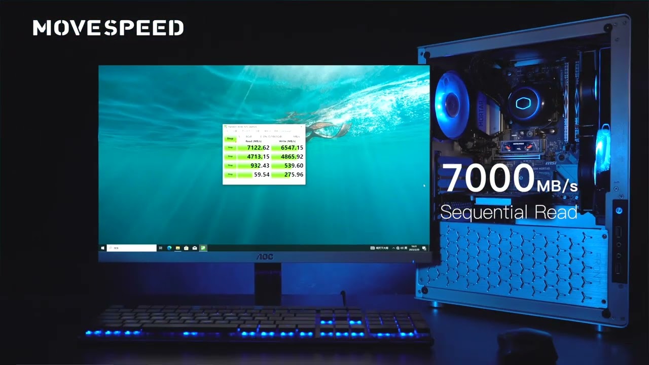 MOVESPEED 7450 MB/s SSD NVMe M.2 2280 4TB 2TB 1TB disco duro