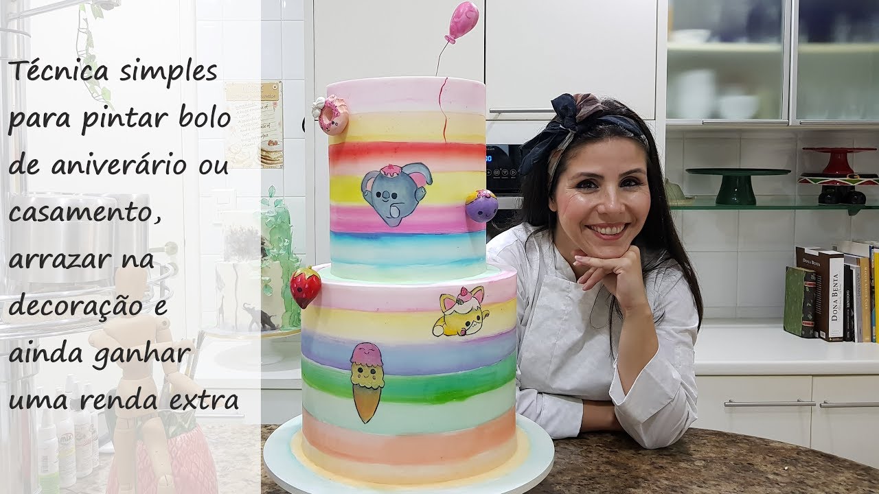 Como pintar um bolo de forma fácil e rápida
