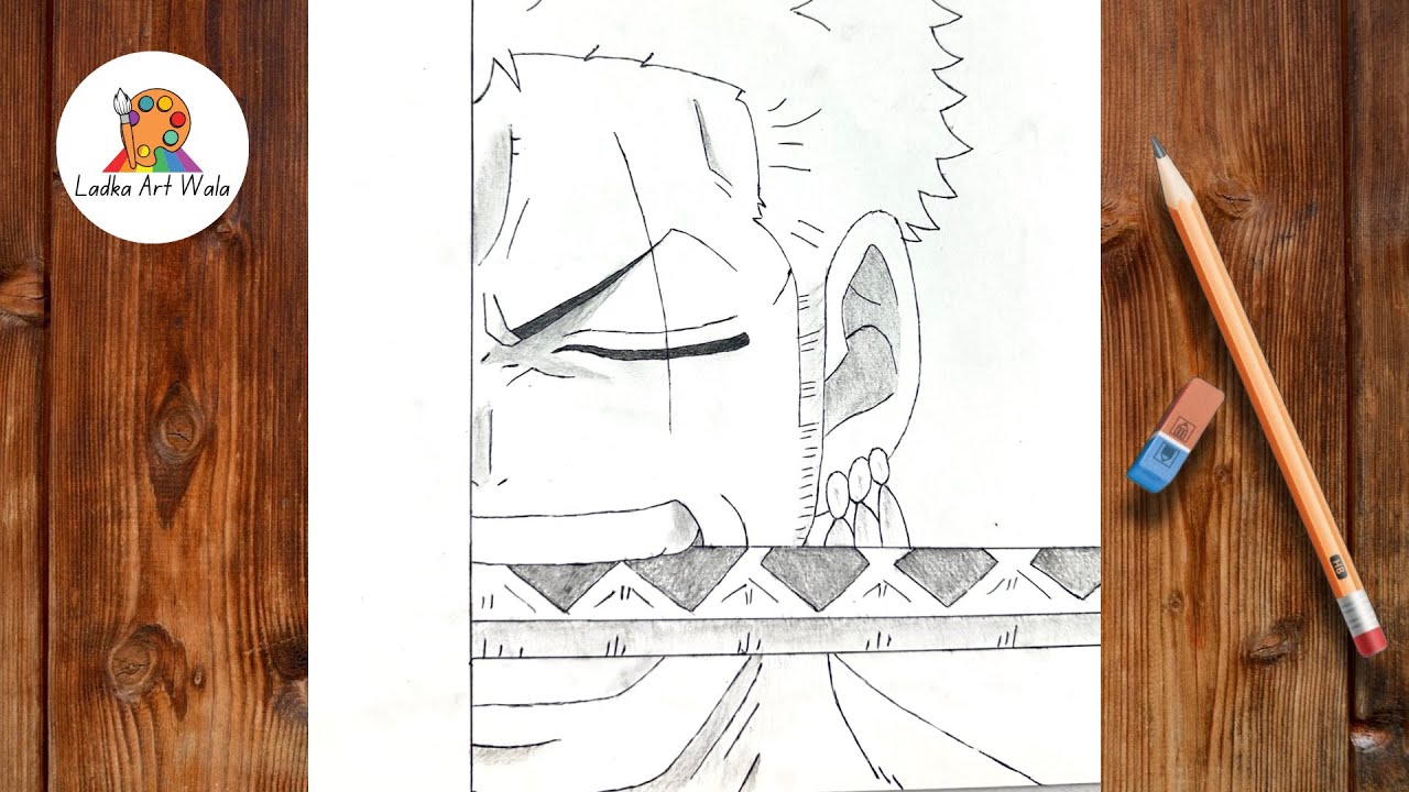 How to draw Zoro step by step, EASY