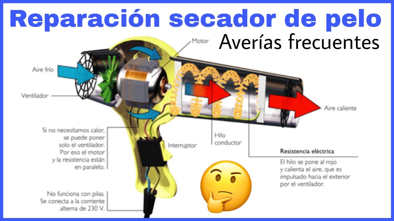 REPARACIÓN SECADOR DE PELO || AVERIAS FRECUENTES