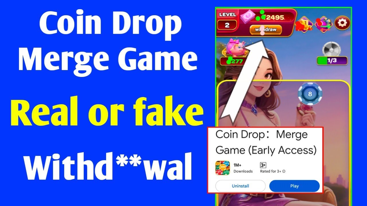 Coin Drop Merge Game Real or fake