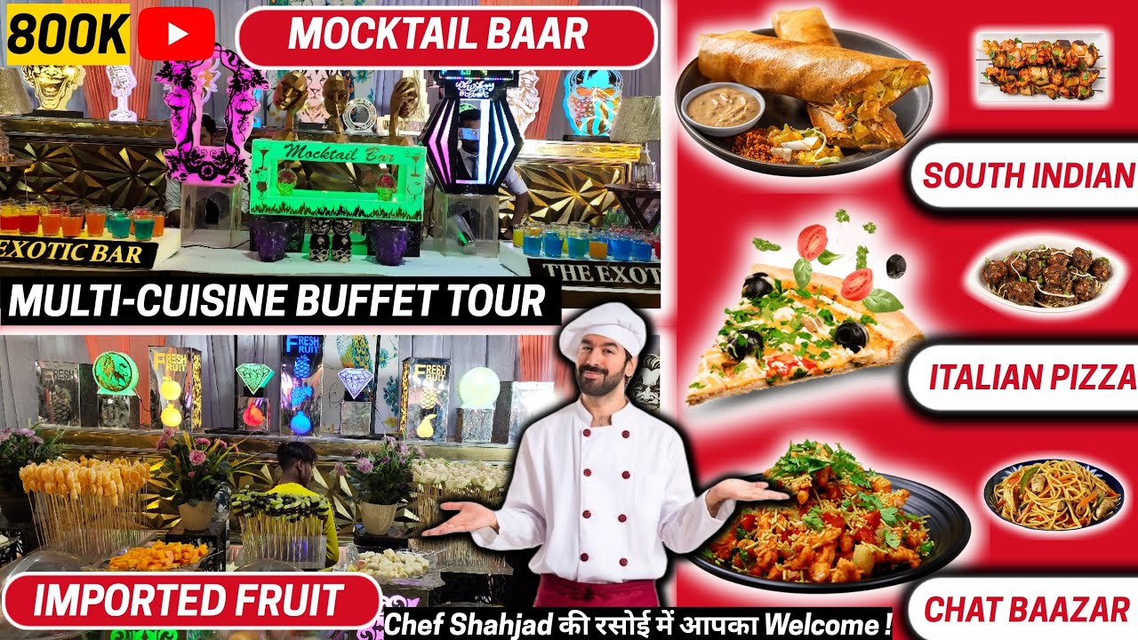 🔥PREMIUM Mocktail Bar 🍺 & Multi-Cuisine Buffet Setup VLOG 🎥। Italian, Chinese Zone & Chaat Bazaar |