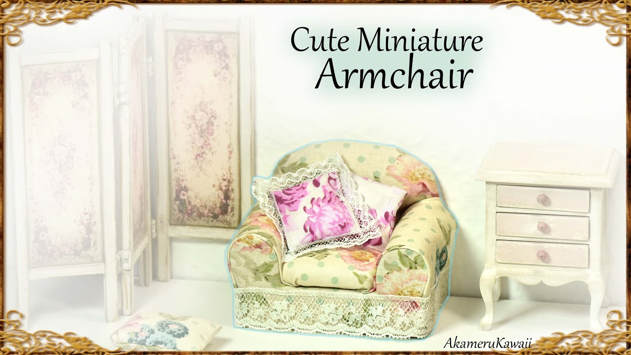 Cute Miniature Doll Armchair - Easy Cardboard & Fabric Tutorial