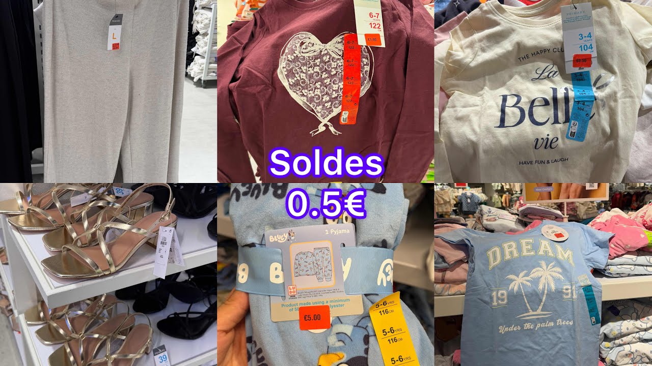 T.shirt enfants 0.5€ 😱😱 Soldes Primark France 🇫🇷 11 mars 