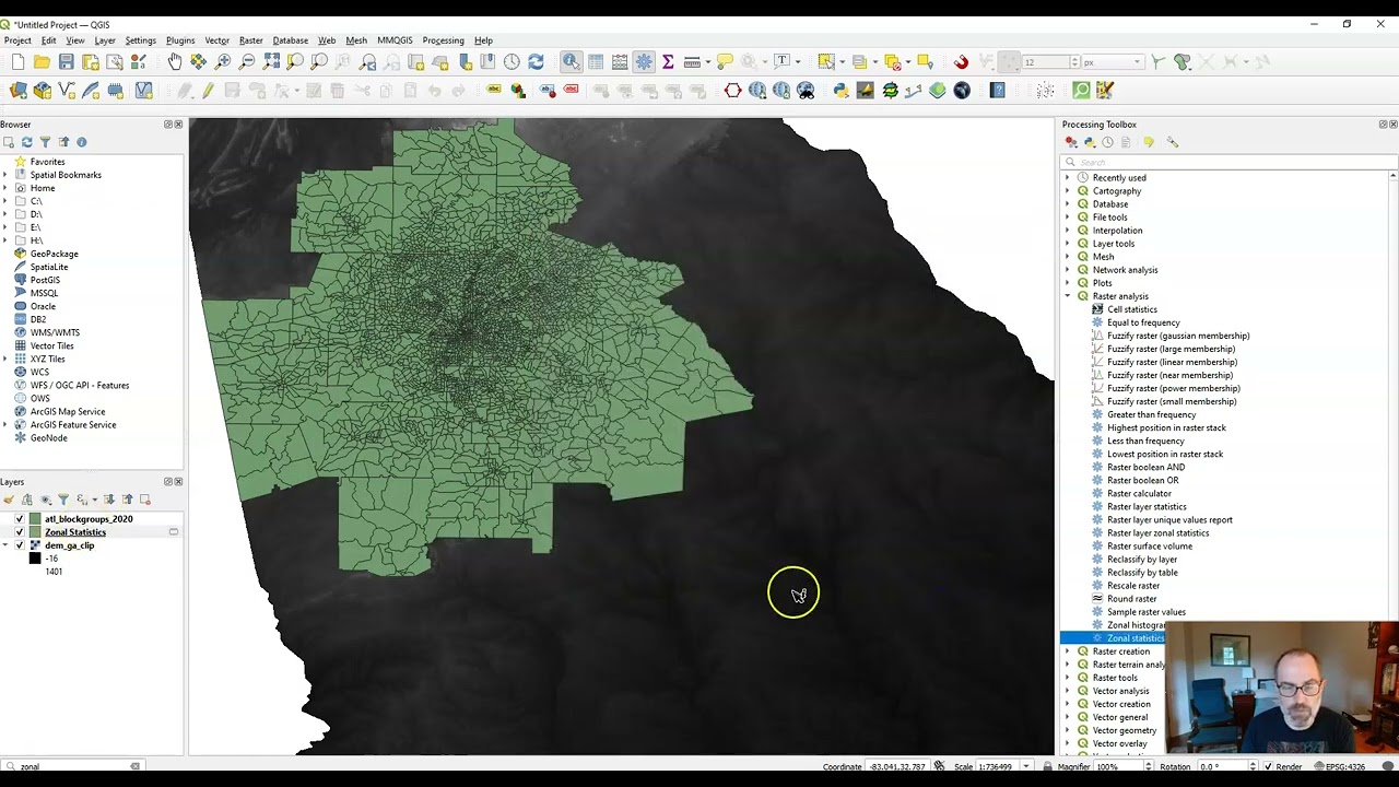 Using zonal statistics in QGIS
