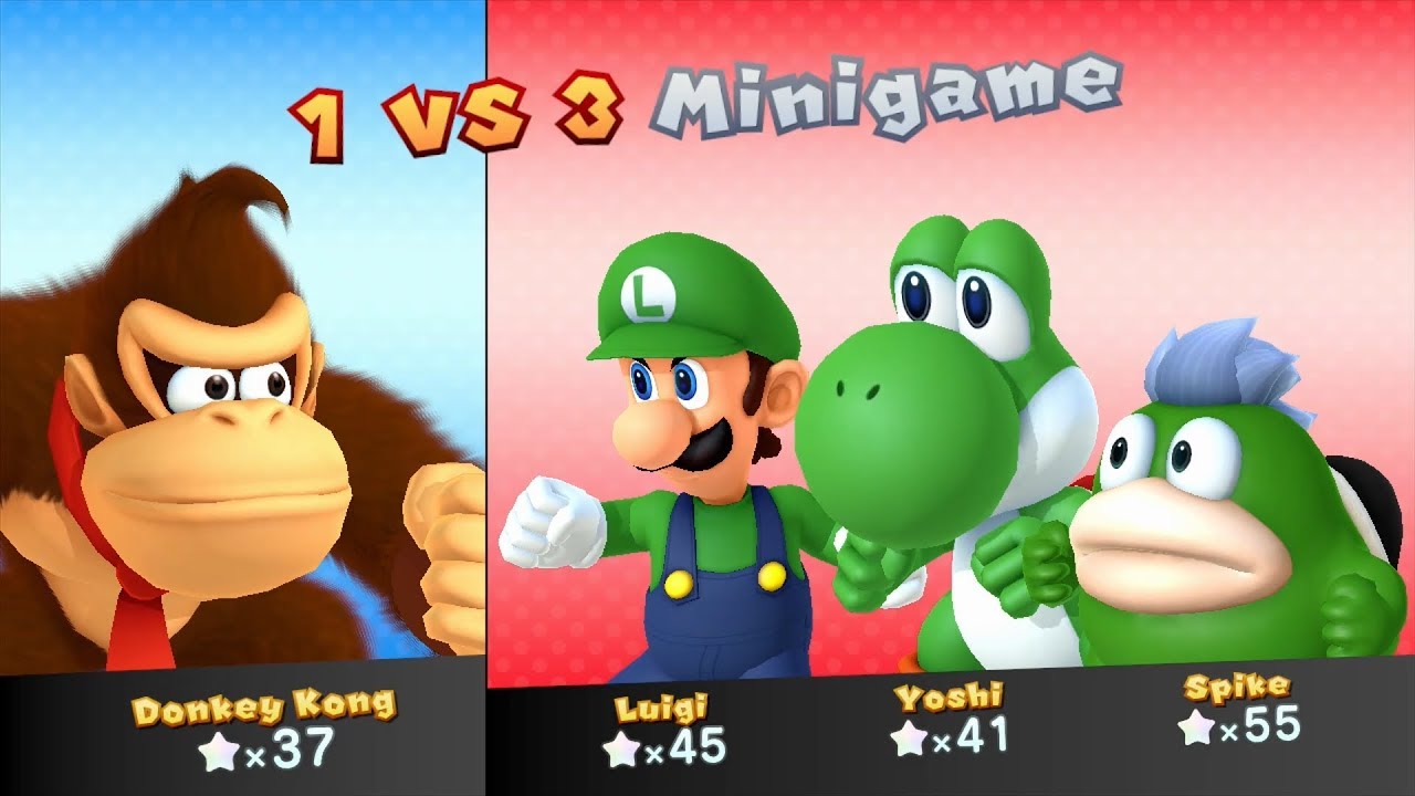 Mario Party 10 Mario Party #43 Yoshi vs Luigi vs Spike vs Donkey Kong Chaos Castle Master Difficulty