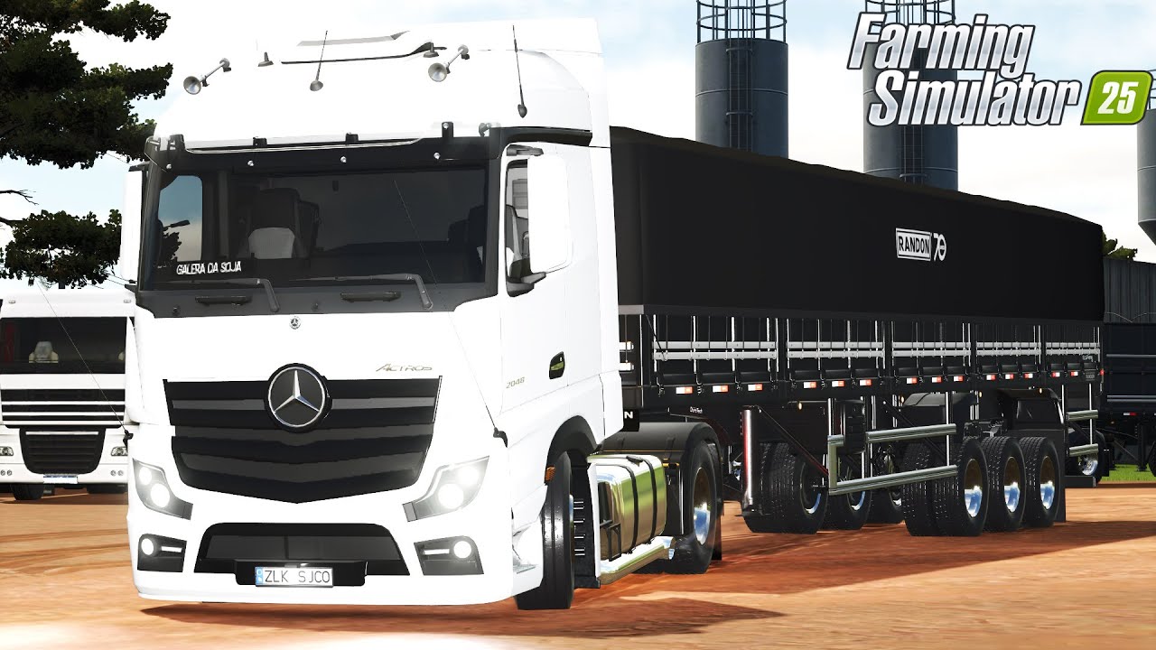 NOVO MERCEDES ACTROS 2048 NO PUXE DO SORGO | Faz Caiçara | Farming Simulator 25 -ep.39