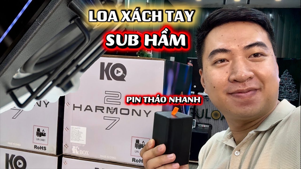 Loa Xách Tay “SUB GẦM” Pin Tháo Nhanh KQ HARMONY 2 + 7