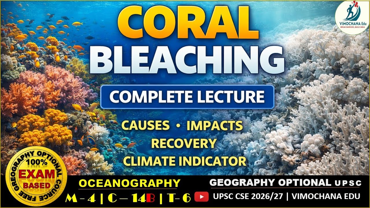 Coral Bleaching & Reef Degradation | Climate Change Indicator | UPSC Geography Optional