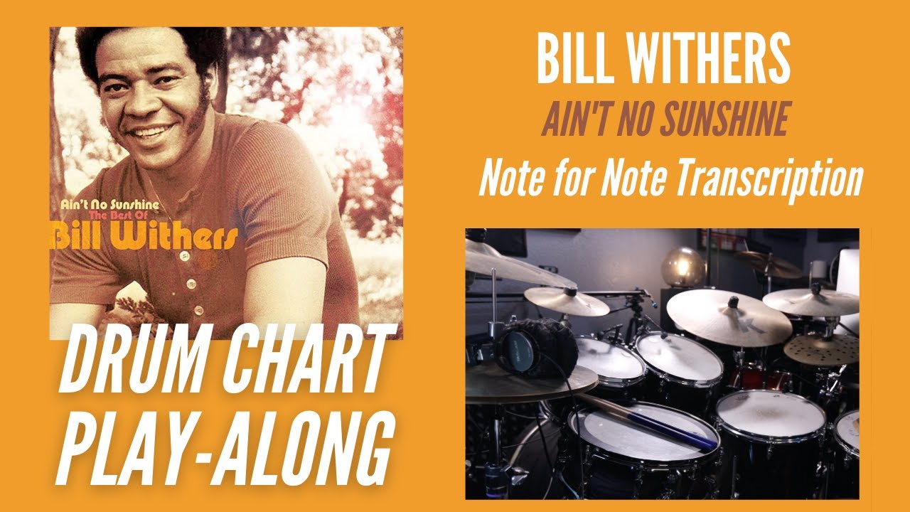 Bill Withers | Ain't No Sunshine Drum Chart/Transcription Play-along