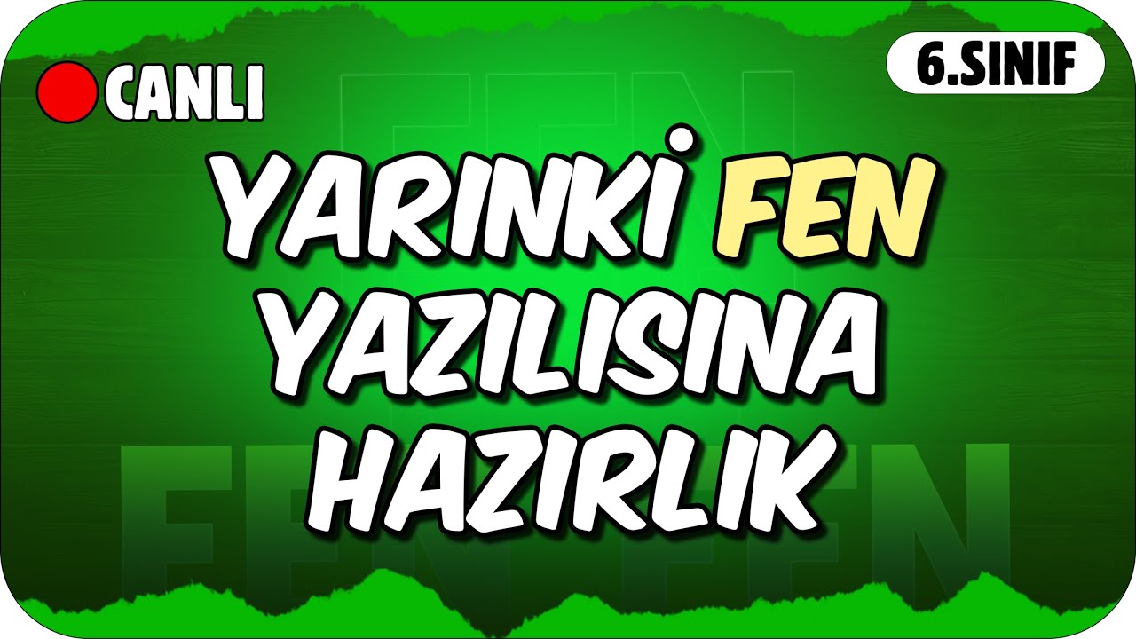 YARINKİ FEN YAZILISINDA ÇIKAR❗✍🏻6. SINIF #2025