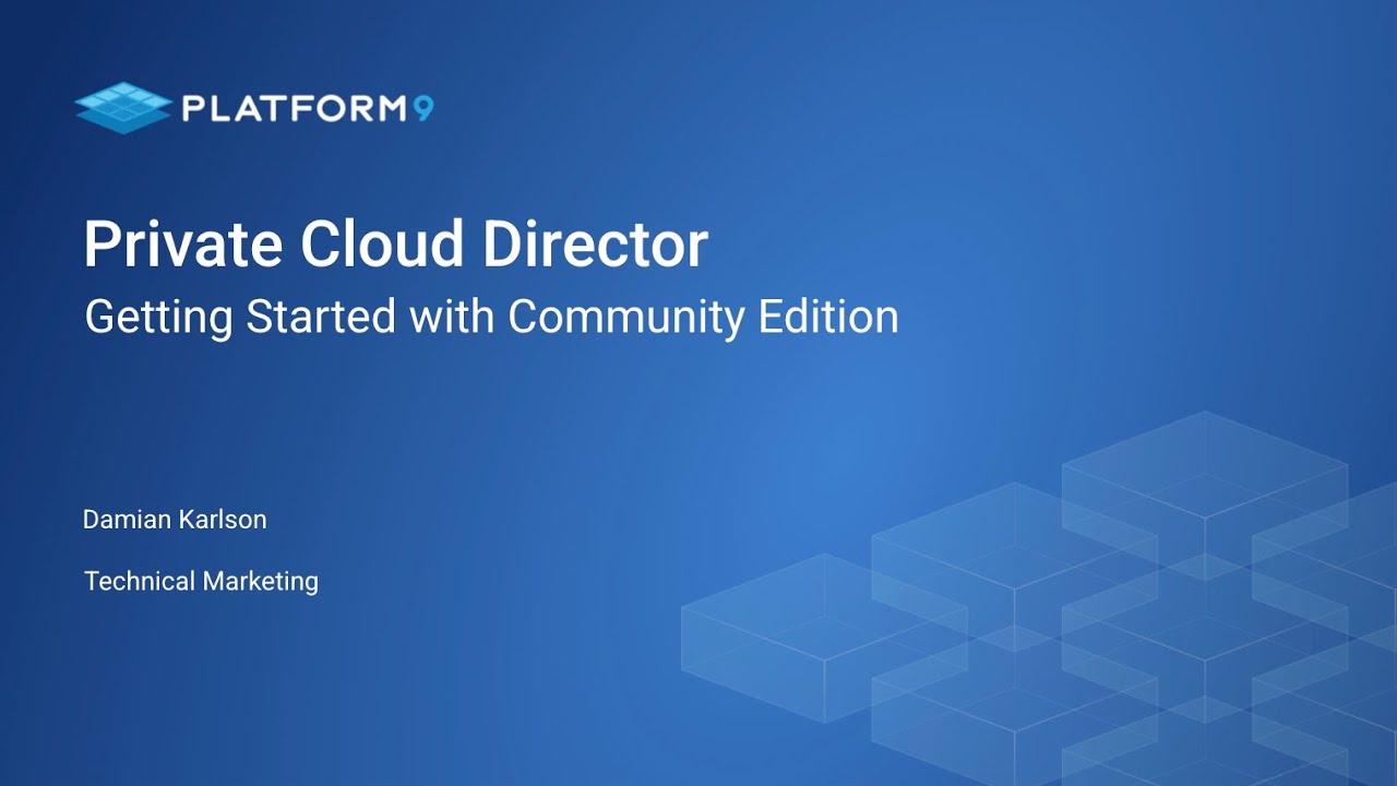 Private Cloud Director: Getting Started with Community Edition