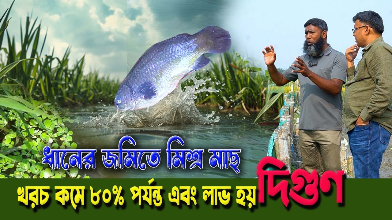 মাত্র ২ ফিট পানিতে খাবার ছাড়া মিশ্র মাছ! ধানের জমিতে অবিশ্বাস্য মাছ চাষ পদ্ধতি। দিনাজপুরে রুবেল