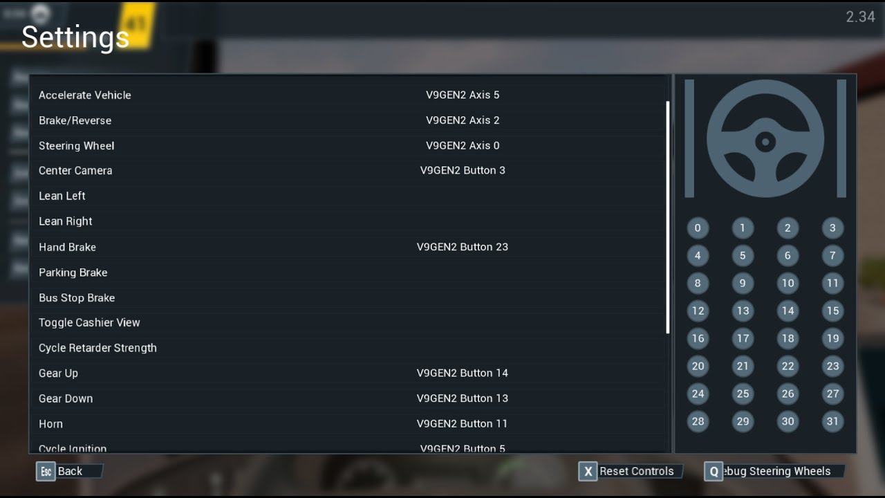 Playing Bus Simulator 21 with pxn v9 gen 2 steering wheel