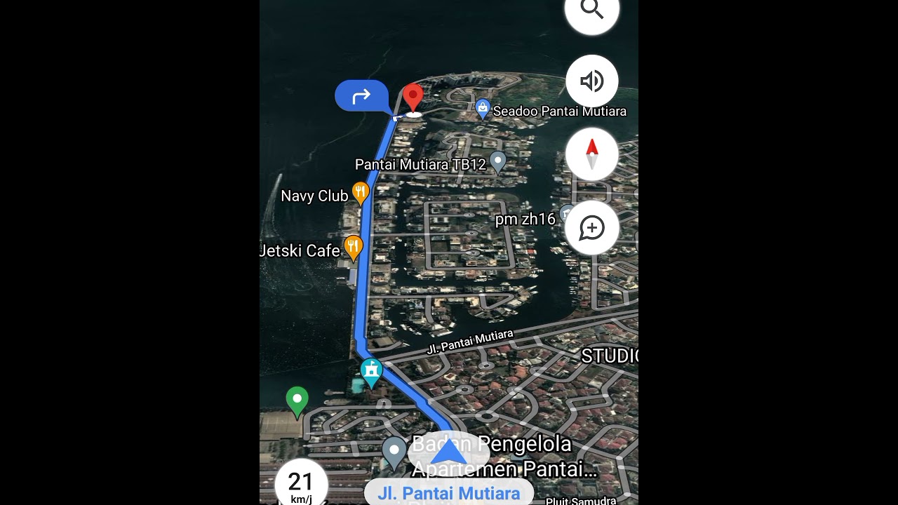 TAMPILAN GOOGLE MAPS PESISIR JAKARTA UTARA