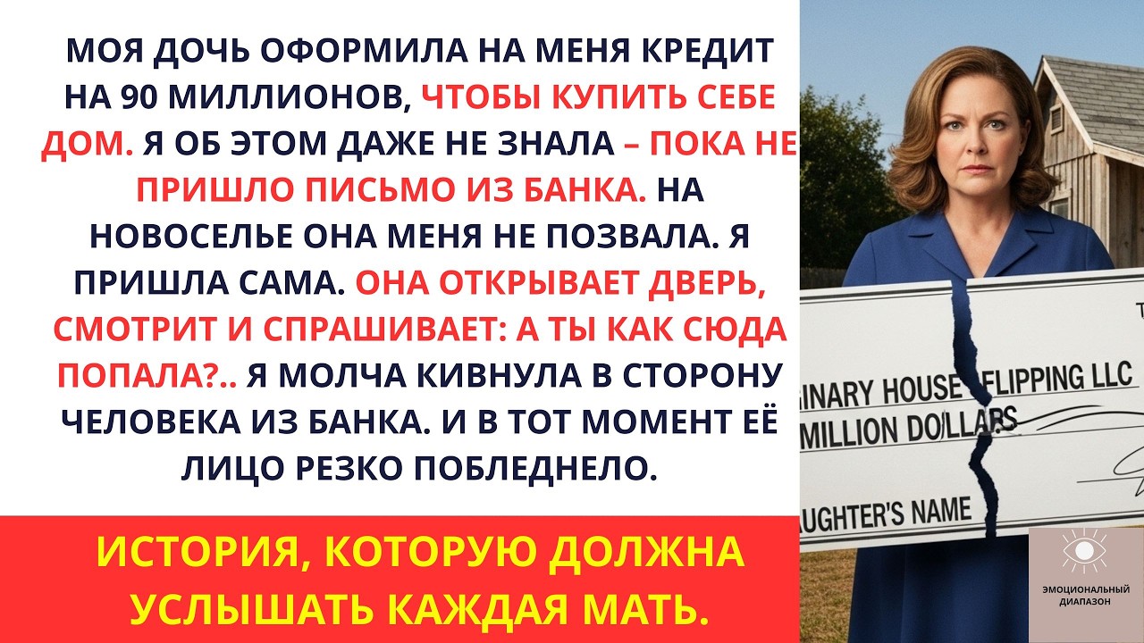Моя дочь взяла кредит на моё имя на 90 млн, чтобы купить себе дом  Но то, что я сделала, потрясло её