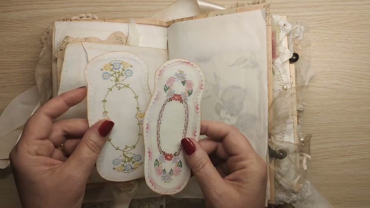 SOLD, thank you xx Junk Journal flip through, The Linen Cupboard, a gorgeous fluffy full journal xx