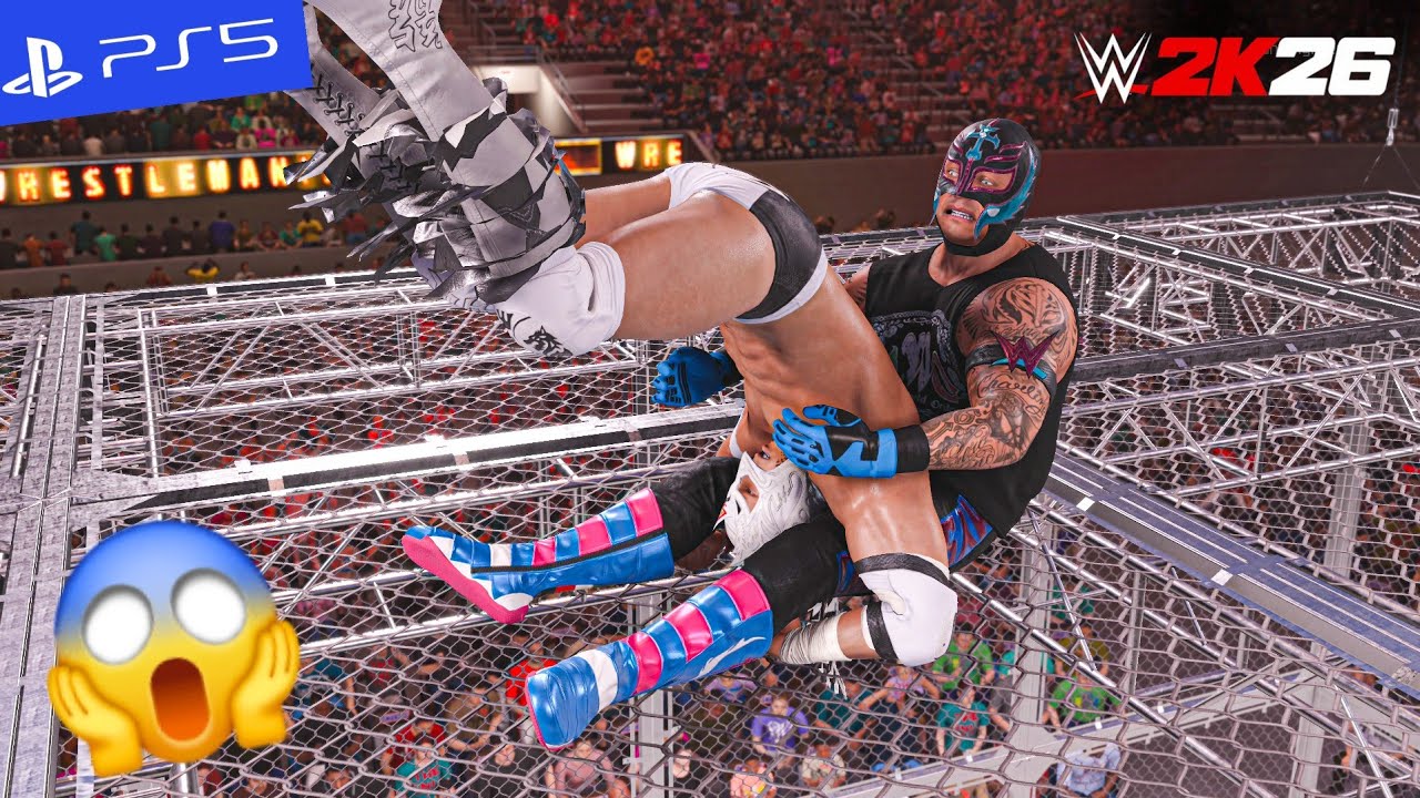 WWE 2K26 - Rey Mysterio vs. Dragon Lee - Hell in a Cell Match | PS5
