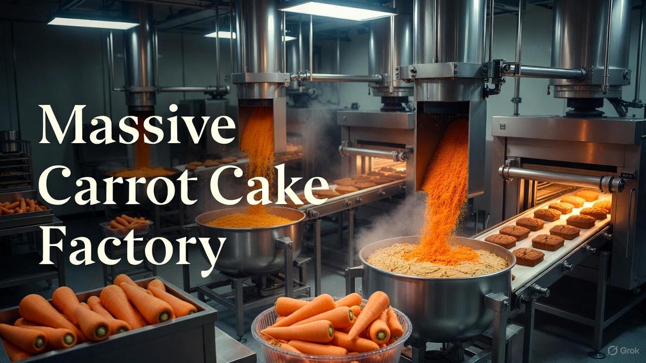 How Carrot Cake Is Made | Inside a Massive Carrot Cake Factory