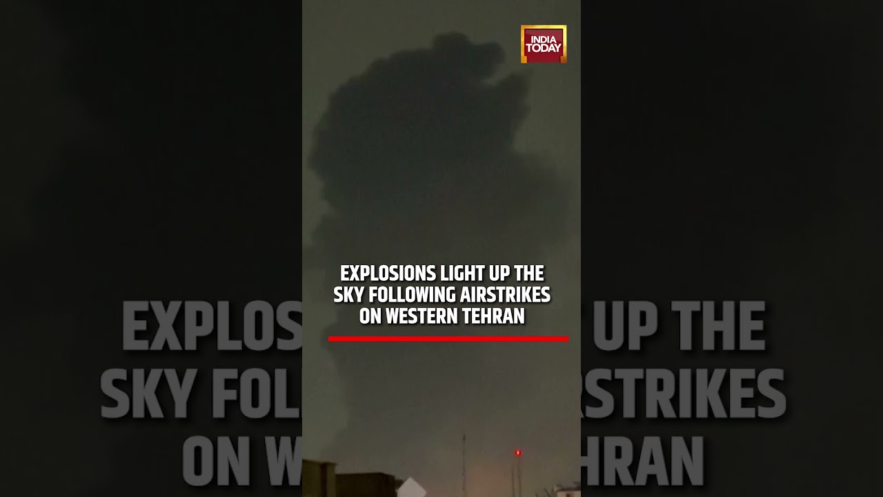 Explosions Light Up Western Tehran Sky After Israeli Airstrikes | Massive Blasts Rock Iran