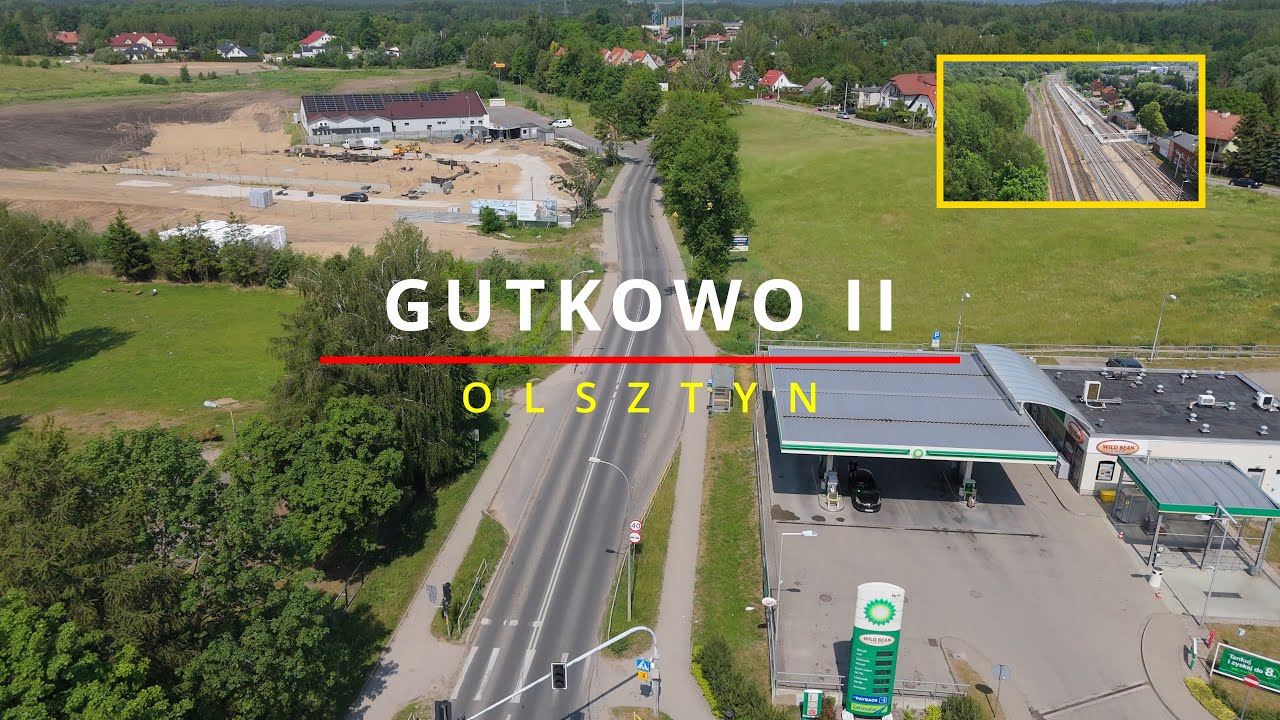 Olsztyn - Gutkowo | Stacja PKP Olsztyn Gutkowo | Widok z drona | DJI Air 3 4K