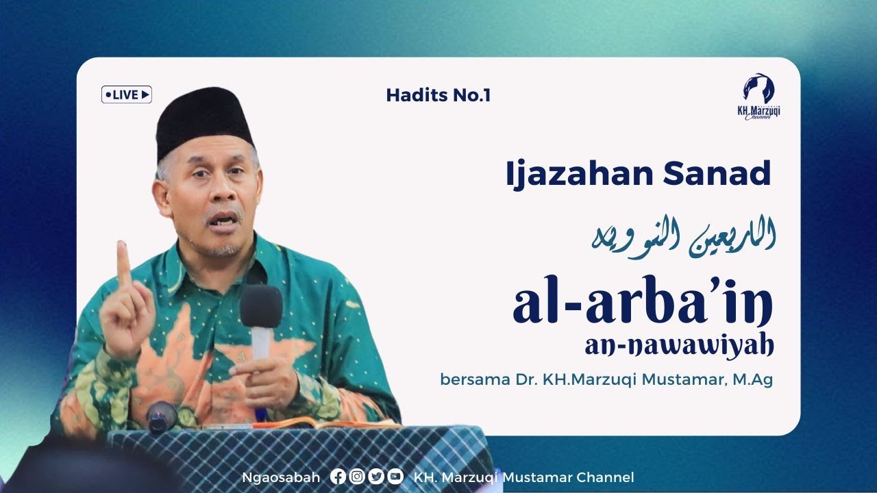 KH MARZUQI MUSTAMAR 2024 IJAZAHAN SANAD KITAB ARBAIN NAWAWI : SAYA TERSINGGUNG KALAU SANTRI BEGINI