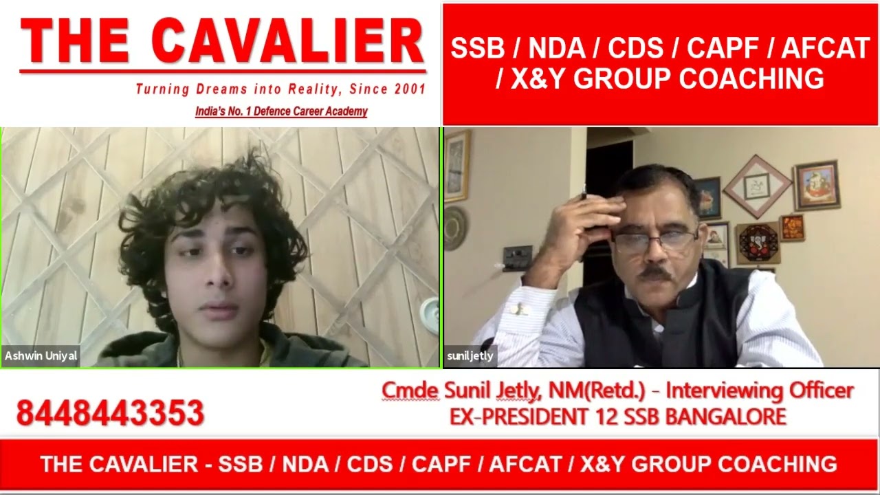 how to prepare ssb interview for nda |SSB Interview Coaching| Mock Interview at The Cavalier Academy