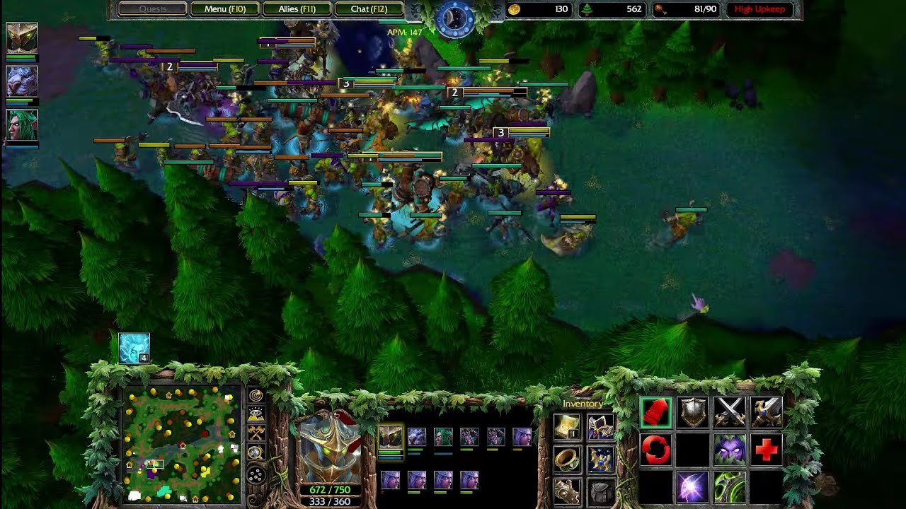 1 (Night Elf) vs 5 Insane Computers (All Orc) | Warcraft 3 Reforged