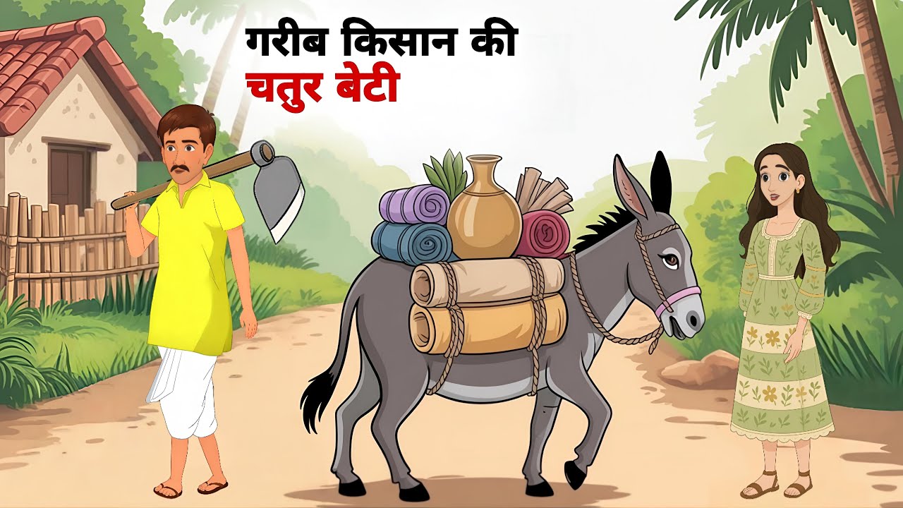 गरीब किसान की चतुर बेटी | GAREEB KISAN KI CHATUR BETI | HINDI KAHANIYA | CARTOON STORY | HINDI STORY